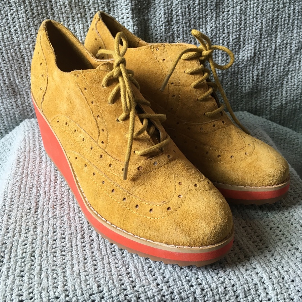 Deena & Ozzy Wedge Oxford Brogues Size 6